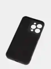 Черный силиконовый чехол с шёлковым покрытием для iPhone 13 Mini, 13 Pro Max