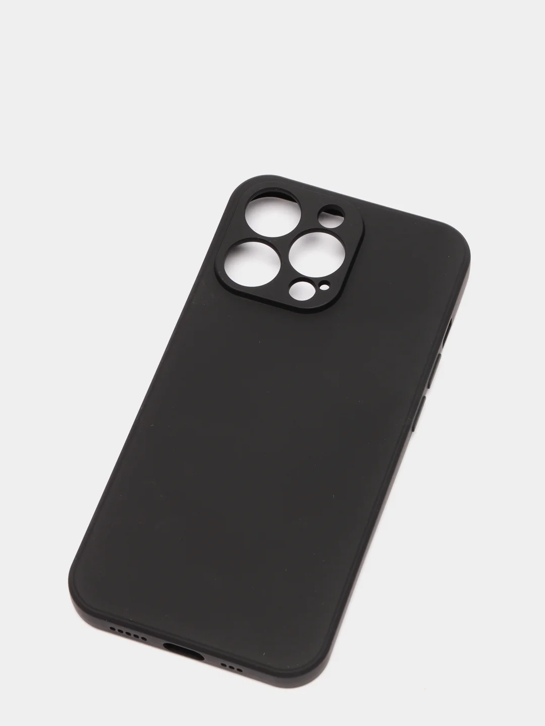 Черный силиконовый чехол с шёлковым покрытием для iPhone 13 Mini, 13 Pro Max