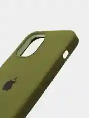Лесной зеленый чехол Silicone Case для iPhone 12 / iPhone 12 Pro, закрытый низ