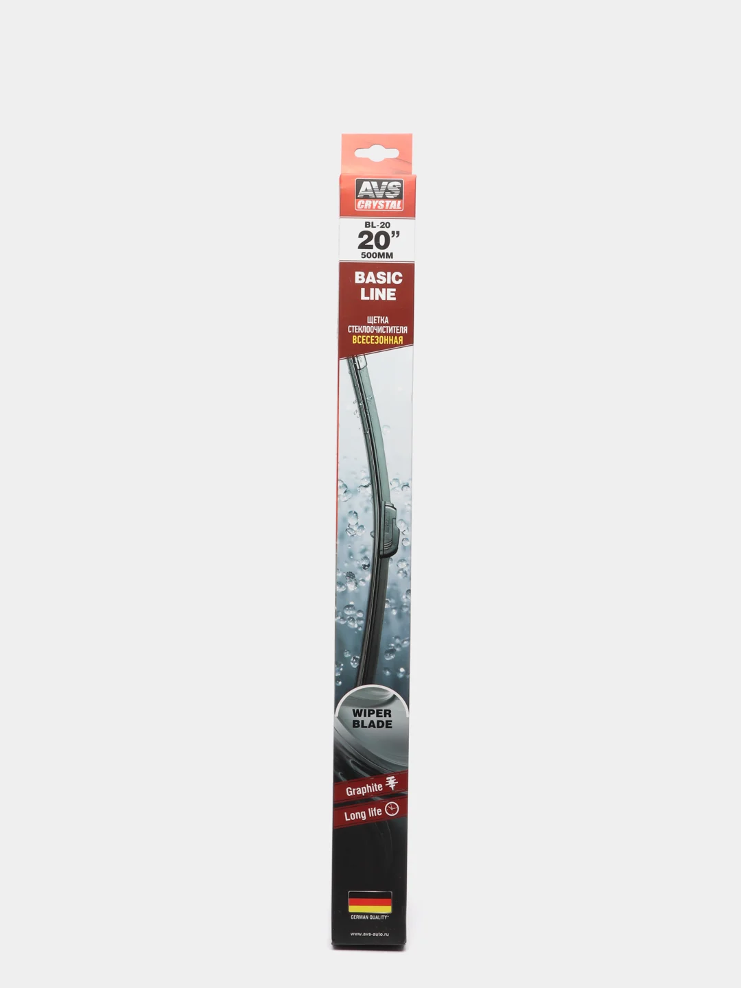 Бескаркасная щетка стеклоочистителя AVS Crystal Basic Line 50 см "20"