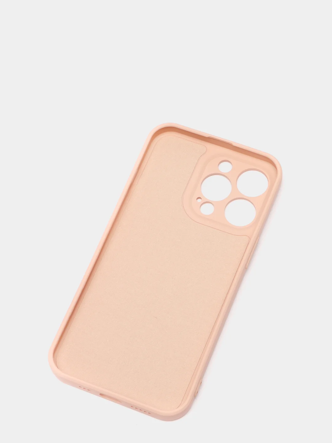 Бежевый силиконовый чехол с шёлковым покрытием для iPhone 13 Mini, 13 Pro Max