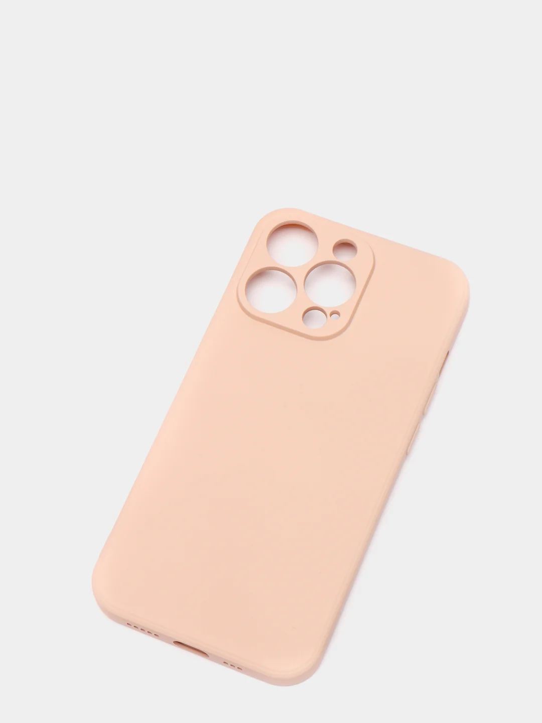 Бежевый силиконовый чехол с шёлковым покрытием для iPhone 13 Mini, 13 Pro Max