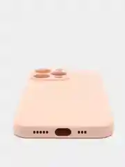 Бежевый силиконовый чехол с шёлковым покрытием для iPhone 13 Mini, 13 Pro Max