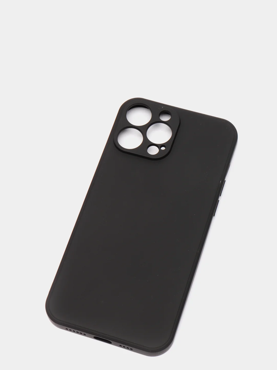 Черный силиконовый чехол с шёлковым покрытием для iPhone 13 Mini, 13 Pro Max