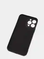 Черный силиконовый чехол с шёлковым покрытием для iPhone 13 Mini, 13 Pro Max