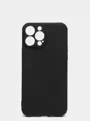Черный силиконовый чехол с шёлковым покрытием для iPhone 13 Mini, 13 Pro Max