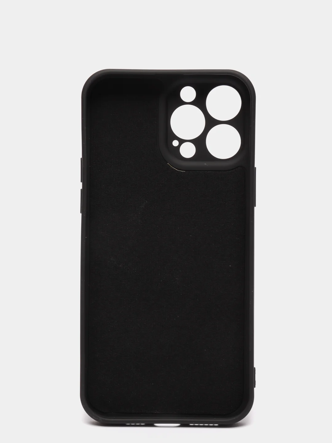 Черный силиконовый чехол с шёлковым покрытием для iPhone 13 Mini, 13 Pro Max