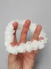 Белый резинка для волос, светящаяся в темноте, плюшевая