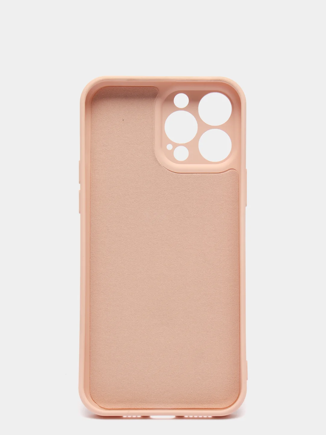 Бежевый силиконовый чехол с шёлковым покрытием для iPhone 13 Mini, 13 Pro Max