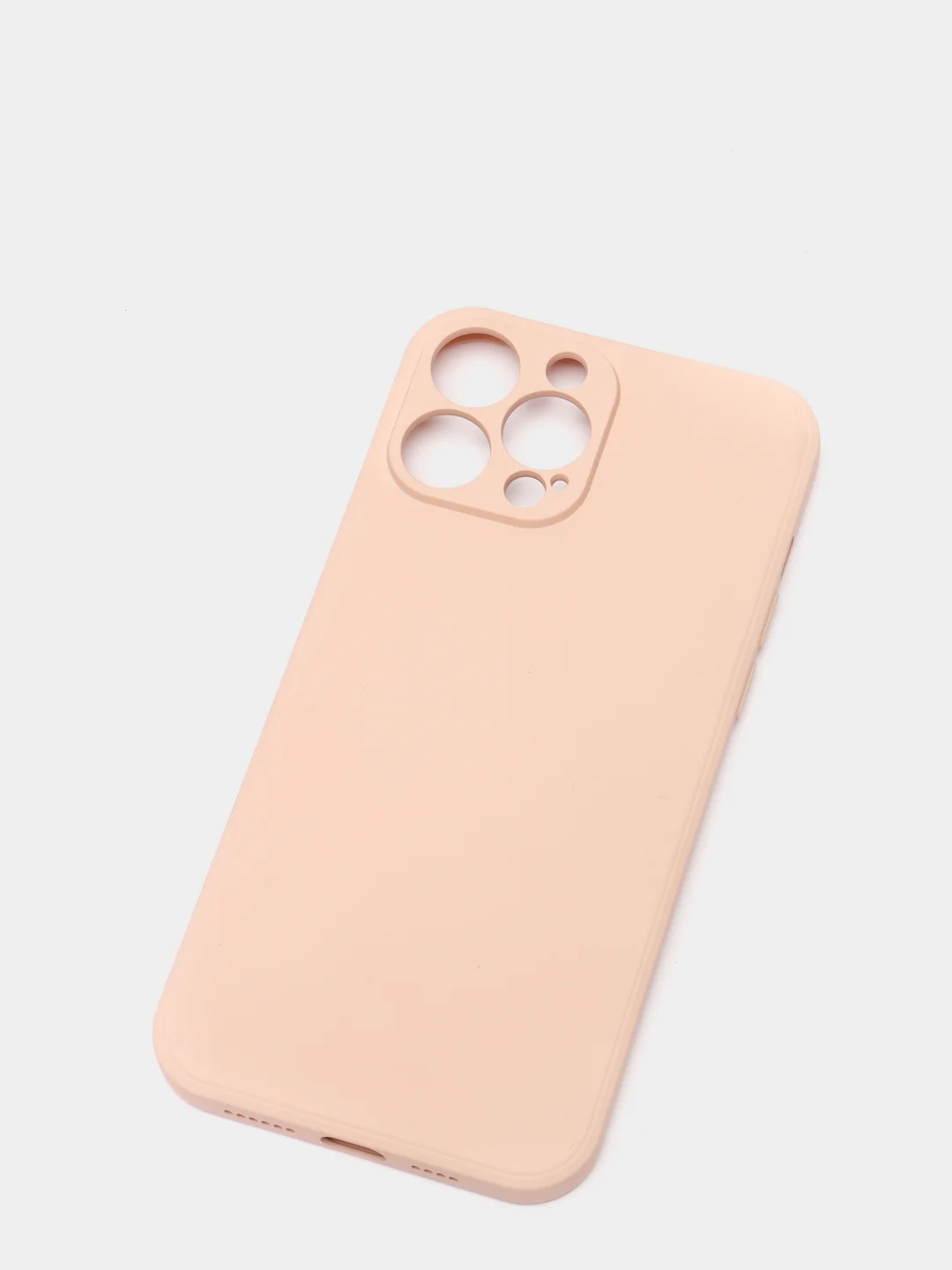 Бежевый силиконовый чехол с шёлковым покрытием для iPhone 13 Mini, 13 Pro Max
