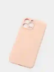 Бежевый силиконовый чехол с шёлковым покрытием для iPhone 13 Mini, 13 Pro Max