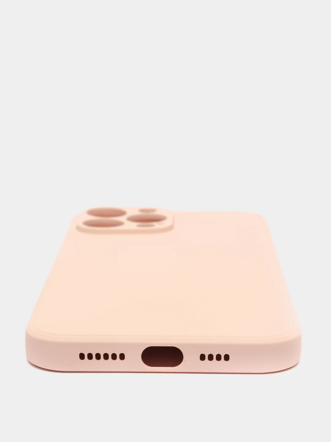 Бежевый силиконовый чехол с шёлковым покрытием для iPhone 13 Mini, 13 Pro Max