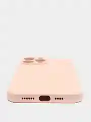 Бежевый силиконовый чехол с шёлковым покрытием для iPhone 13 Mini, 13 Pro Max
