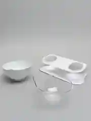 Серебряный миска для кошек и собак, двойная, с наклоном, 6 цветов