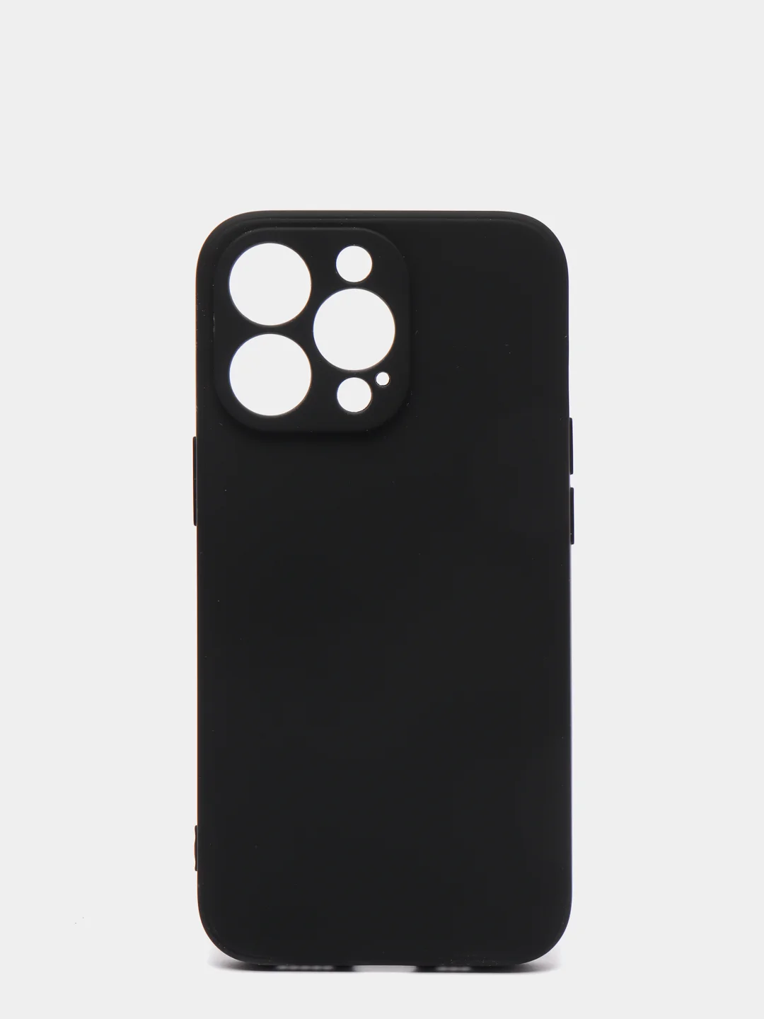 Черный чехол iPhone 13 Pro Max, силиконовый на айфон про макс