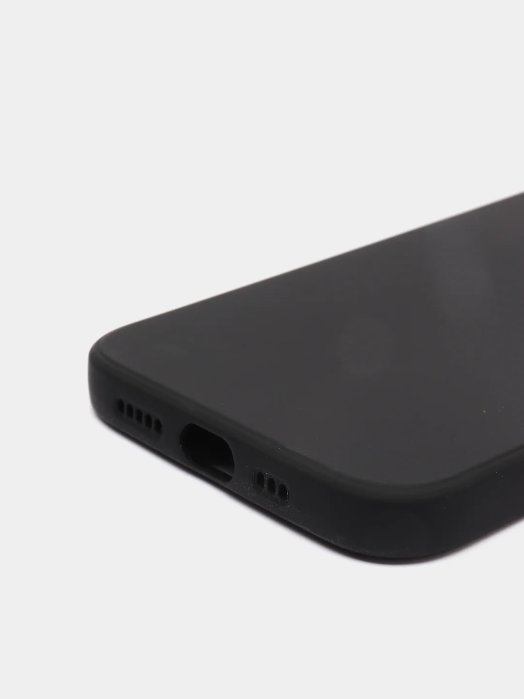 Черный чехол iPhone 13 Pro Max, силиконовый на айфон про макс