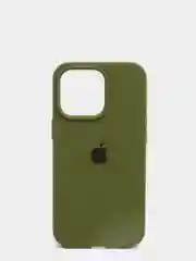Лесной зеленый чехол Silicone Case для iPhone 13 Pro с закрытым низом