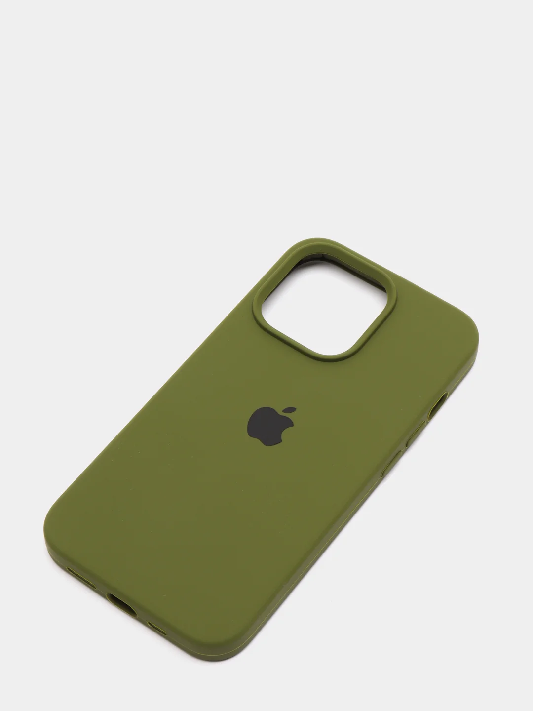 Лесной зеленый чехол Silicone Case для iPhone 13 Pro с закрытым низом