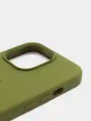 Лесной зеленый чехол Silicone Case для iPhone 13 Pro с закрытым низом
