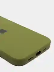 Лесной зеленый чехол Silicone Case для iPhone 13 Pro с закрытым низом