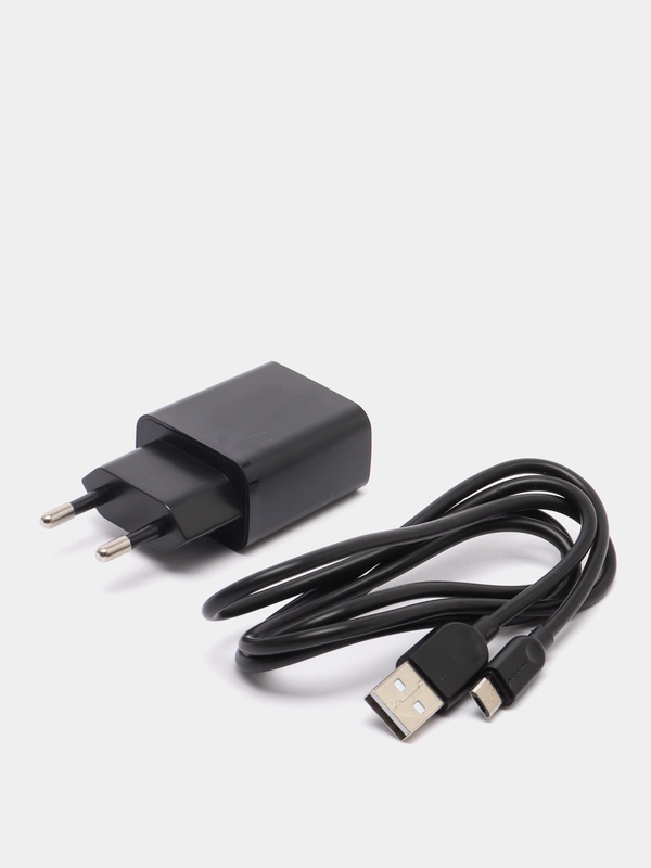 Зарядное устройство Borofone BA52A 1xUSB до 2.1А, с кабелем Micro-USB, огнестойкий, ABS+PC