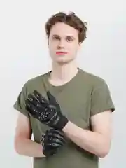 Черный перчатки для езды на мототехнике, с защитными вставками
