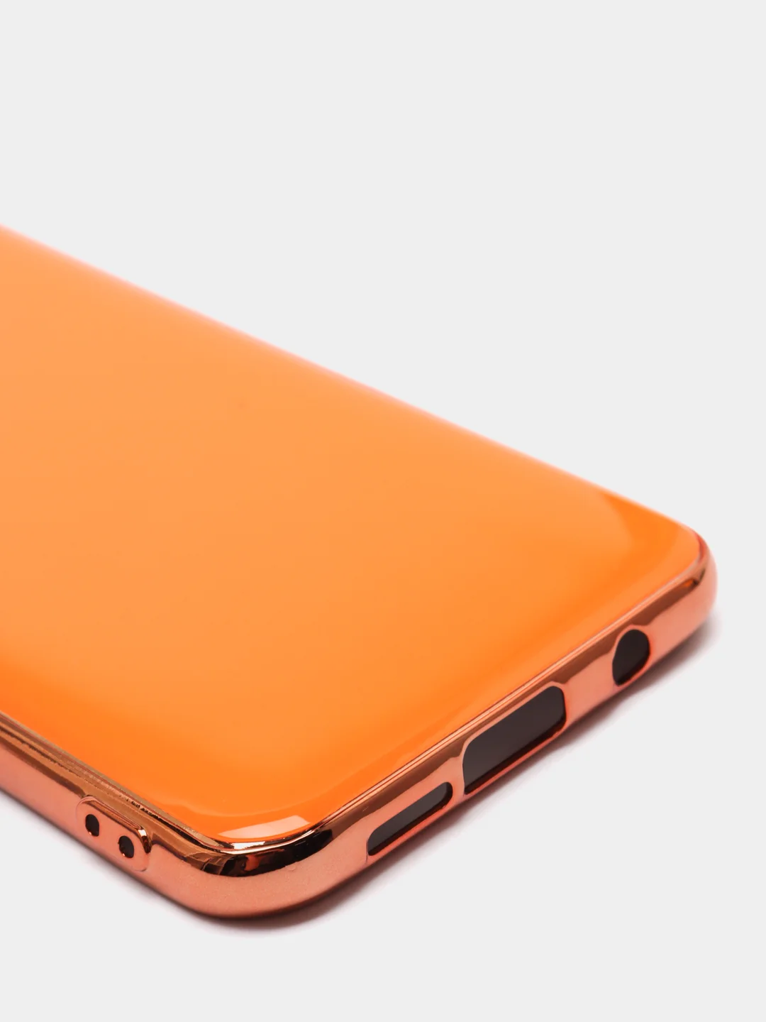 Оранжевый чехол Xiaomi Redmi Note 8 Pro, Сяоми Редми Нот 8 Про силиконовый с глянцевой рамкой