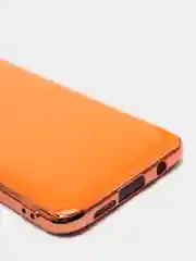 Оранжевый чехол Xiaomi Redmi Note 8 Pro, Сяоми Редми Нот 8 Про силиконовый с глянцевой рамкой