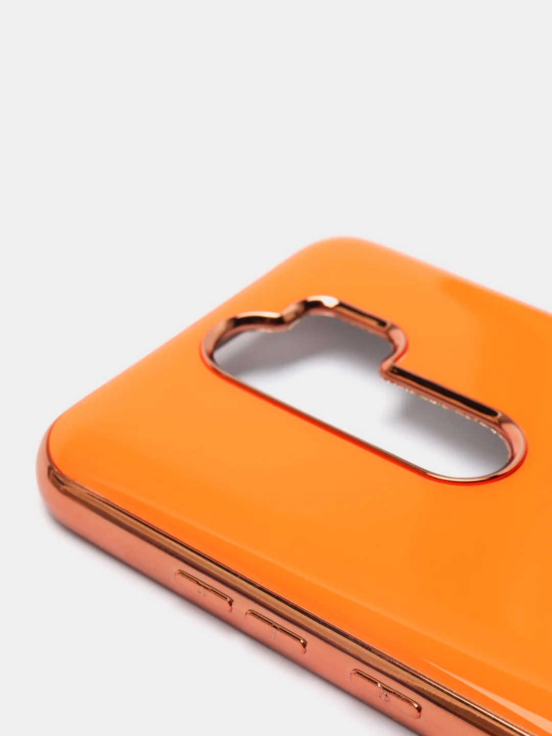 Оранжевый чехол Xiaomi Redmi Note 8 Pro, Сяоми Редми Нот 8 Про силиконовый с глянцевой рамкой