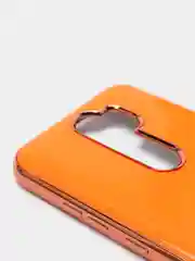 Оранжевый чехол Xiaomi Redmi Note 8 Pro, Сяоми Редми Нот 8 Про силиконовый с глянцевой рамкой