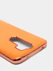 Оранжевый чехол Xiaomi Redmi Note 8 Pro, Сяоми Редми Нот 8 Про силиконовый с глянцевой рамкой