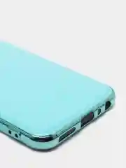 Голубой чехол Xiaomi Redmi Note 8 2019/21 цветной, силиконовый, с глянцевой рамкой (Редми Нот 8)