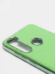 Зеленый чехол Xiaomi Redmi Note 8 2019/21 цветной, силиконовый, с глянцевой рамкой (Редми Нот 8)
