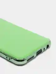 Зеленый чехол Xiaomi Redmi Note 8 2019/21 цветной, силиконовый, с глянцевой рамкой (Редми Нот 8)