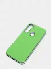 Зеленый чехол Xiaomi Redmi Note 8 2019/21 цветной, силиконовый, с глянцевой рамкой (Редми Нот 8)