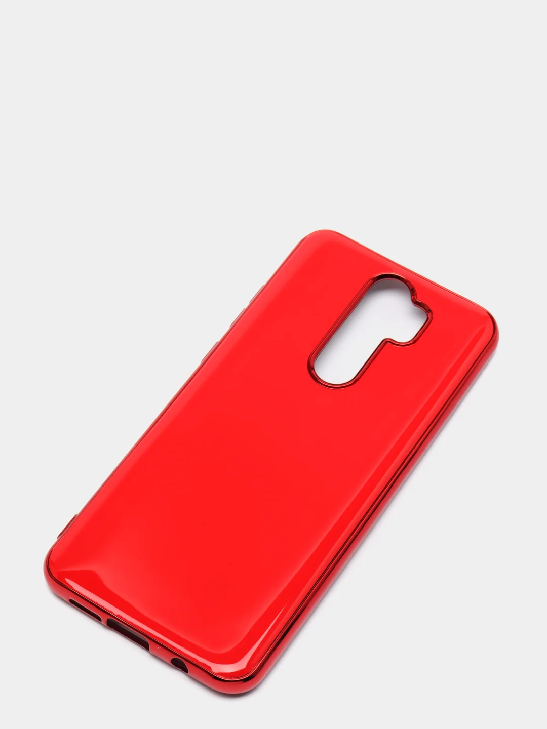 Красный чехол Xiaomi Redmi Note 8 Pro, Сяоми Редми Нот 8 Про силиконовый с глянцевой рамкой