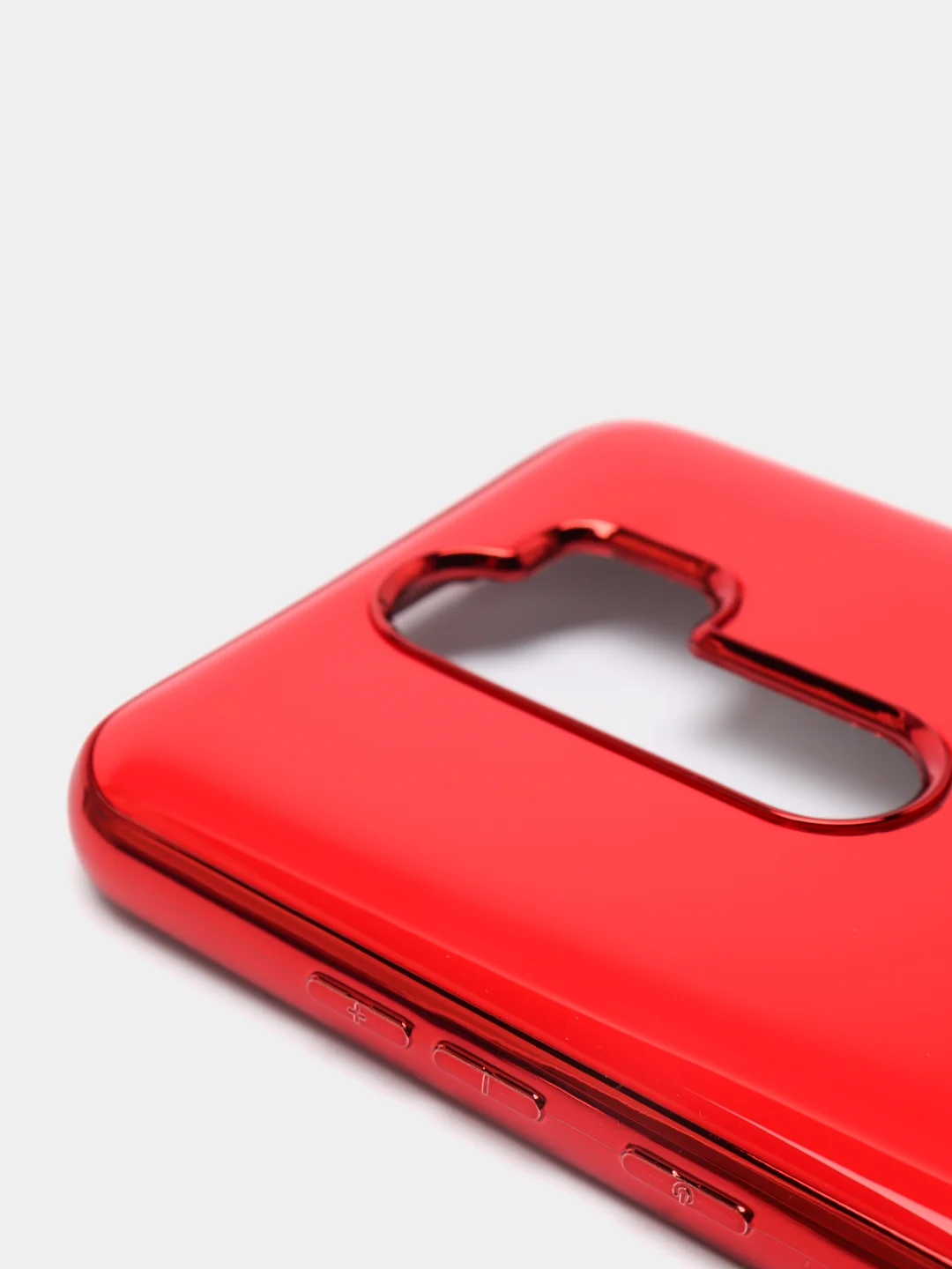 Красный чехол Xiaomi Redmi Note 8 Pro, Сяоми Редми Нот 8 Про силиконовый с глянцевой рамкой