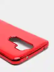 Красный чехол Xiaomi Redmi Note 8 Pro, Сяоми Редми Нот 8 Про силиконовый с глянцевой рамкой