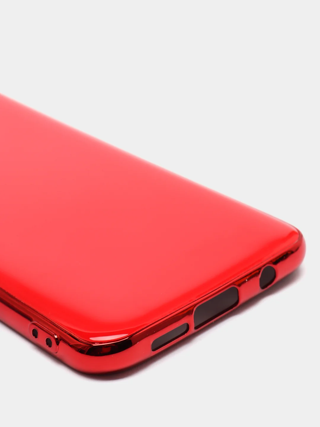 Красный чехол Xiaomi Redmi Note 8 Pro, Сяоми Редми Нот 8 Про силиконовый с глянцевой рамкой