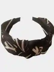 Черный ободок с узелком для волос