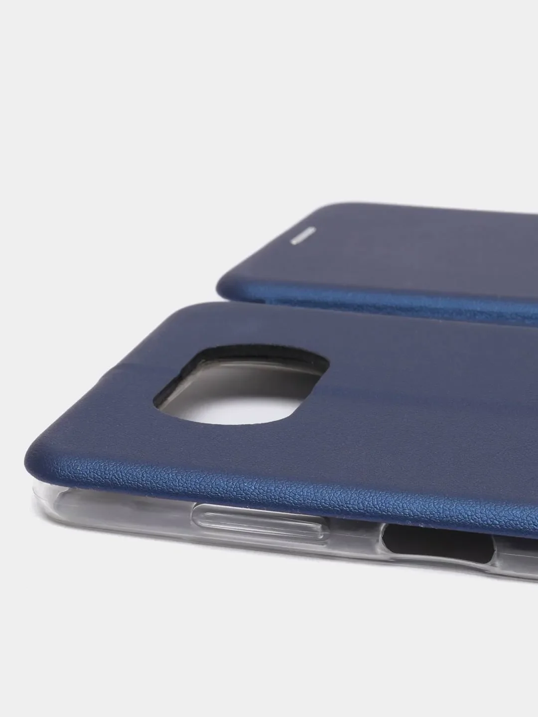 Синий чехол книжка Xiaomi Poco X3 / X3 Pro с магнитом