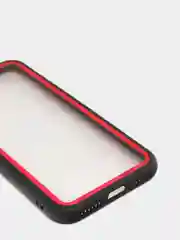 Черный чехол силиконовый на iPhone X / XS с прозрачной задней панелью mobios