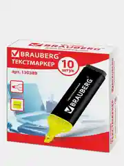 Лимонный текстовыделитель BRAUBERG "Contract", скошенный наконечник, 1-5 мм