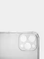 Чехол противоударный iPhone 12 PRO MAX силиконовый прозрачный с защитой камер, усиленный
