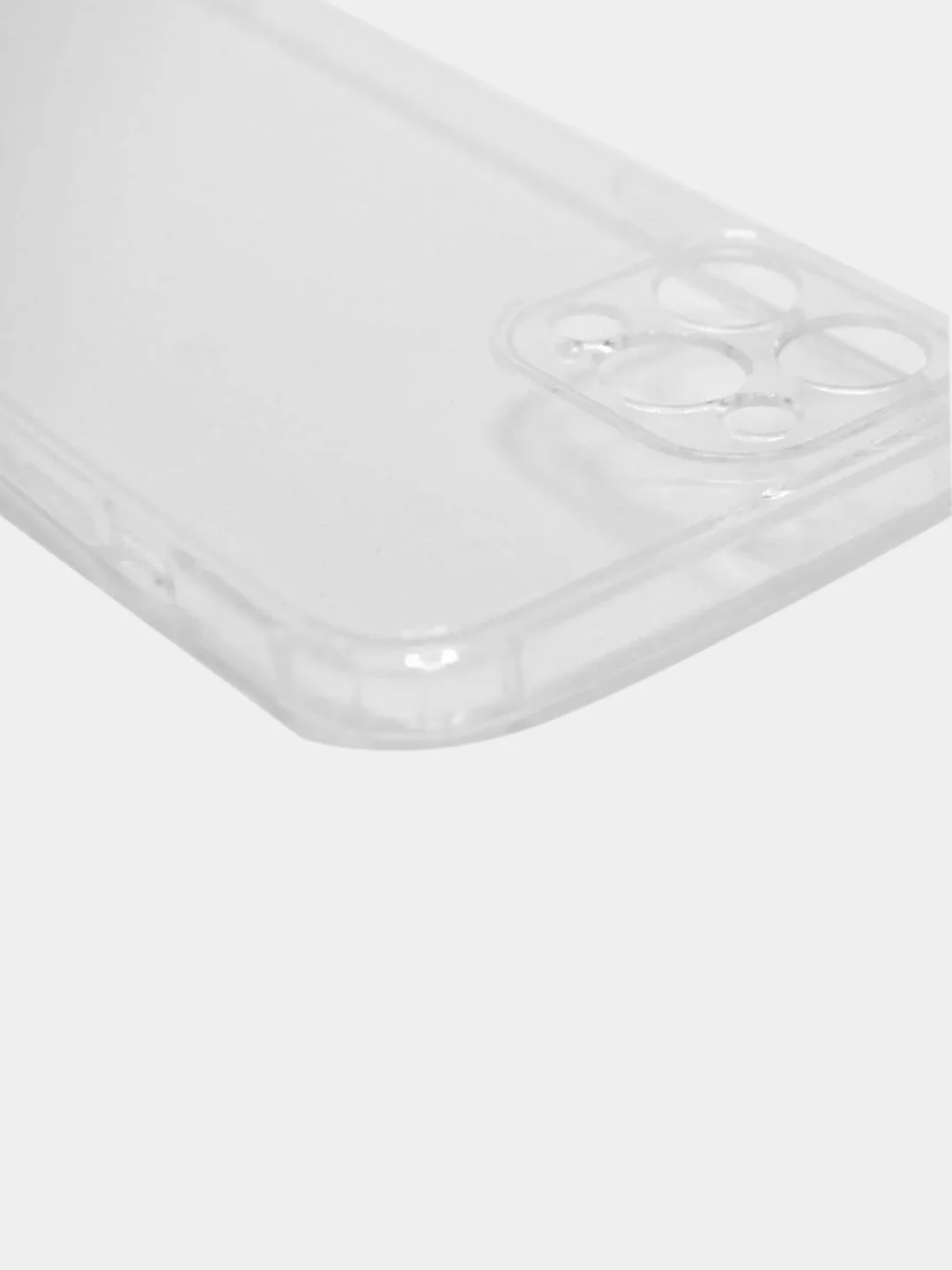 Чехол противоударный iPhone 12 PRO MAX силиконовый прозрачный с защитой камер, усиленный