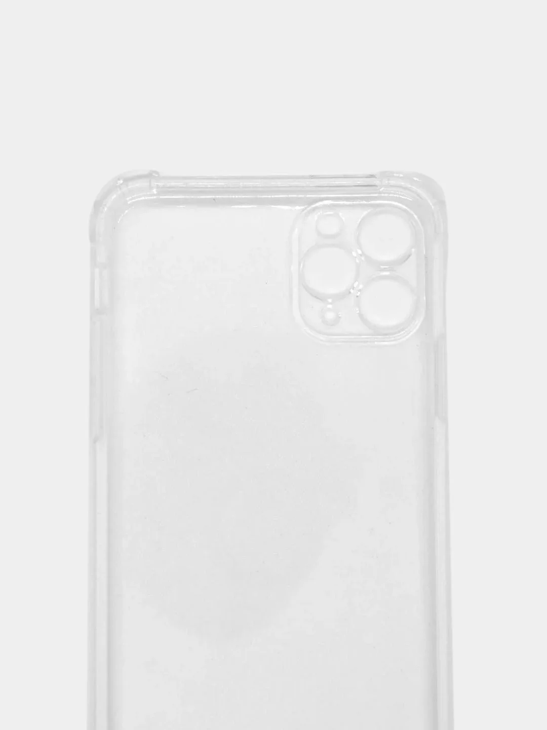 Силиконовый чехол iPhone 11 PRO MAX усиленные углы, защита вокруг камер, прозрачный