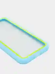 Голубой чехол силиконовый на iPhone 11 Pro с прозрачной задней панелью