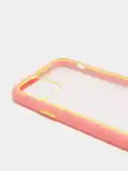 Розовый чехол силиконовый на iPhone 11 Pro с прозрачной задней панелью