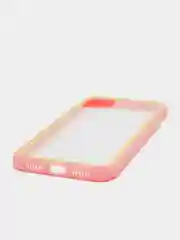Розовый чехол силиконовый на iPhone 11 Pro с прозрачной задней панелью