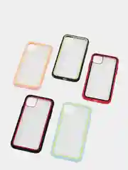 Голубой чехол силиконовый на iPhone 11 Pro с прозрачной задней панелью